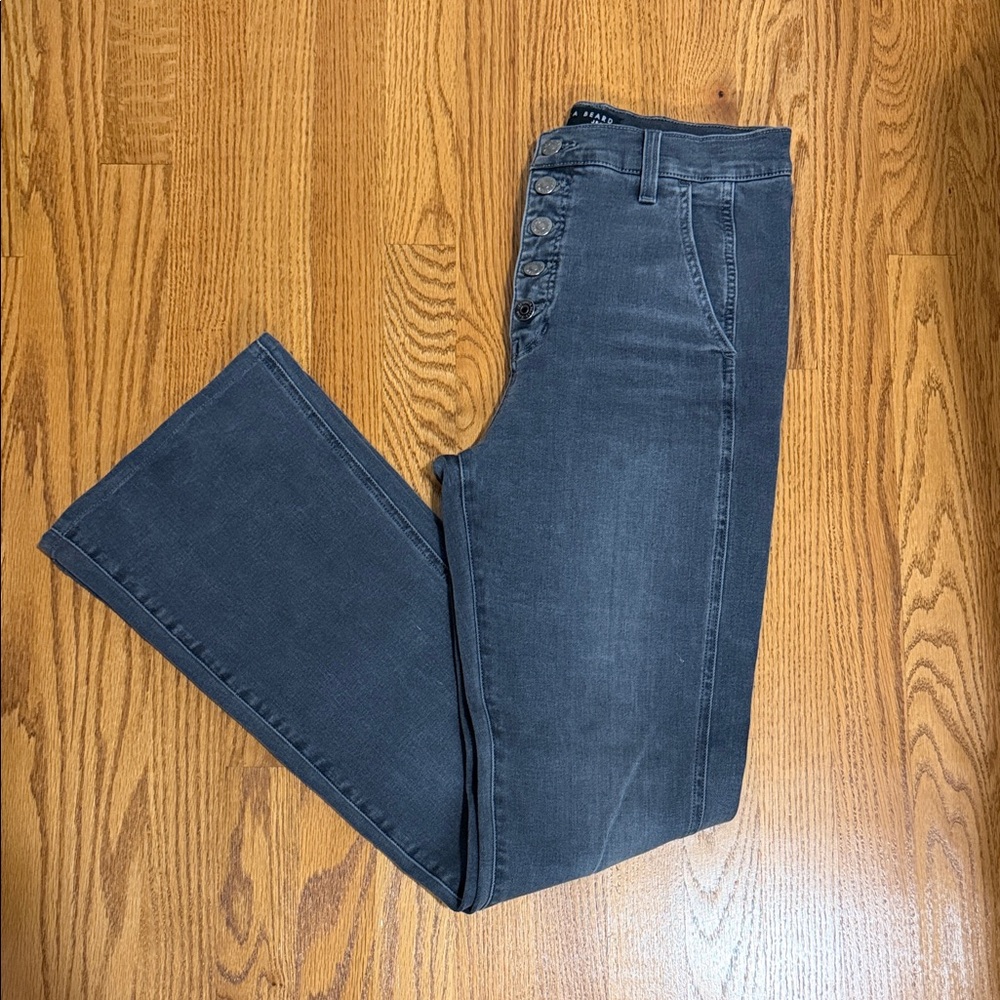 Veronica Beard Dark Gray Flare Jeans